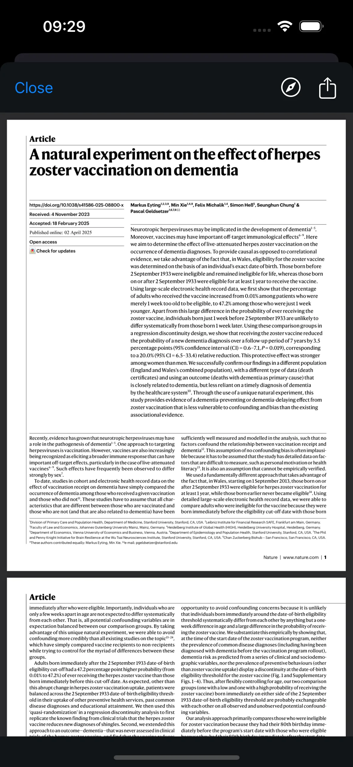 PDF screen – Open‑access PDFs, right inside the app.